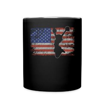 Cheerleading Retro USA Flag 4 juillet - Mug uni - noir - Devant