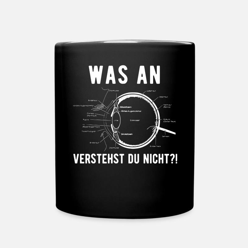 Augenoptiker Optiker lustiger Spruch Geschenk - Tasse einfarbig - Schwarz