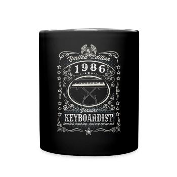Vintage 1986 Claviériste Anniversaire Cadeau Hobby - Mug uni - noir - Devant