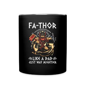 Vathor pour hommes - Fête des pères Cadeau de la fête des pères Viking - Mug uni - noir - Devant
