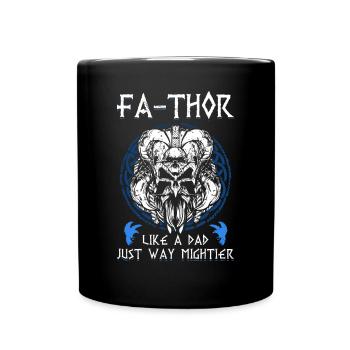 Vathor pour hommes - Fête des pères Cadeau de la fête des pères Viking - Mug uni - noir - Devant