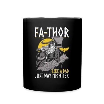 Vathor pour hommes - Fête des pères Cadeau de la fête des pères Viking - Mug uni - noir - Devant
