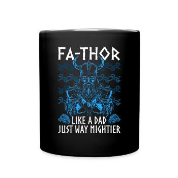 Vathor pour hommes - Fête des pères Cadeau de la fête des pères Viking - Mug uni - noir - Devant
