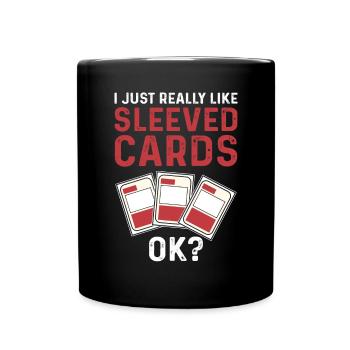 J’aime beaucoup les cartes à pochettes, d’accord ? - Mug uni - noir - Devant