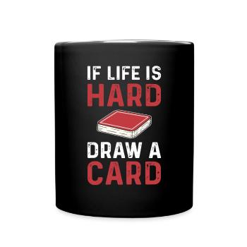 Jeu de cartes à collectionner. Tirez un - Mug uni - noir - Devant