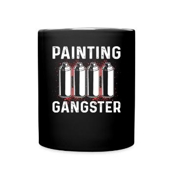 Malen Gangster Automotive Details Körpermaler - Tasse einfarbig - Schwarz - Vorne