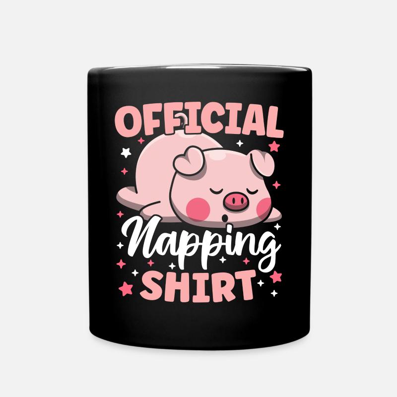 Chemise officielle de sieste Mignon Pyjama Kawaii - Mug uni - noir