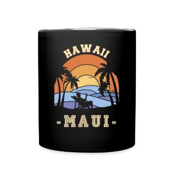 Maui Palms Hawaï Vacances Plage Océan - Mug uni - noir - Devant