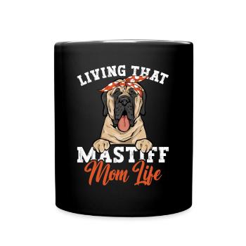 Mastiff Dog Old English Mastiff - Full Colour Mug - black - Front