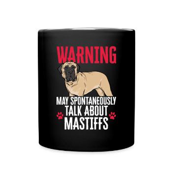 Mastiff Hund Old English Mastiff - Tasse einfarbig - Schwarz - Vorne