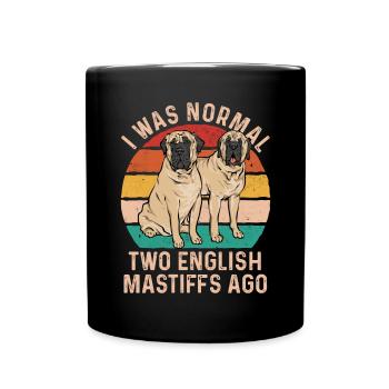 Mastiff Dog Old English Mastiff - Full Colour Mug - black - Front