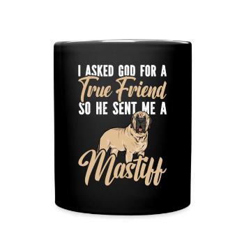 Mastiff Dog Old English Mastiff - Full Colour Mug - black - Front