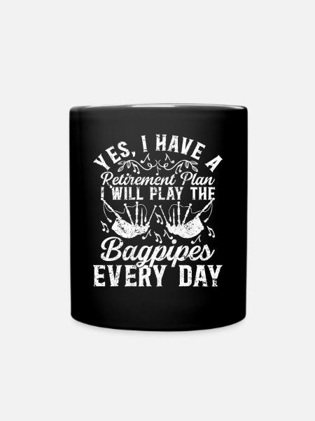 Plan de retraite Je jouerai de la cornemuse tous les jours - B - Mug uni - noir