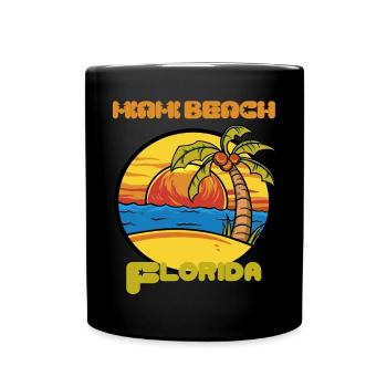 Florida Miami Beach Palmen Urlaub Ocean Surfing - Tasse einfarbig - Schwarz - Vorne