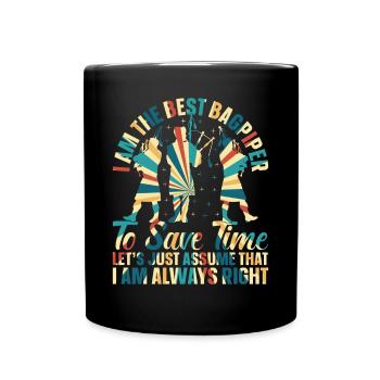 The Best Bagpiper - Bagpiper Bagpipe Player - Tasse einfarbig - Schwarz - Vorne