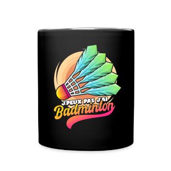 Pas Dispo J'Ai Badminton - Mug uni - noir - Devant