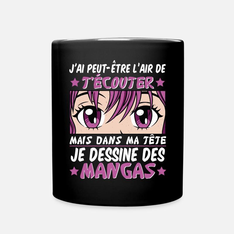Anime | Je Dessine Des Mangas - Mug uni - noir