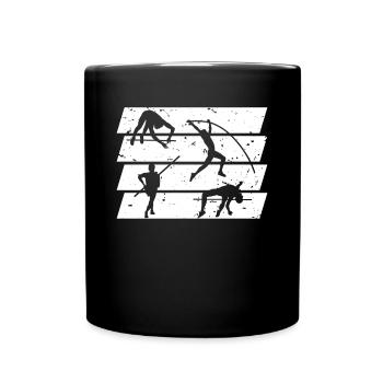 Cadeau Vintage Retro Pole Vault Shirt - Mug uni - noir - Devant