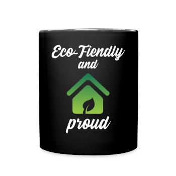 Eco-Friendly and Proud - Tasse einfarbig - Schwarz - Vorne
