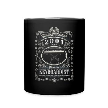 Vintage 2001 Keyboardist Geburtstag Geschenk Hobby - Tasse einfarbig - Schwarz - Vorne