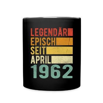 Legendär seit April 1962 - Tasse einfarbig - Schwarz - Vorne