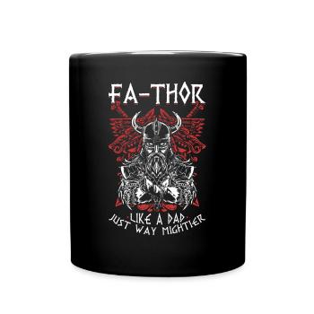 Vathor pour hommes - Fête des pères Cadeau de la fête des pères Viking - Mug uni - noir - Devant