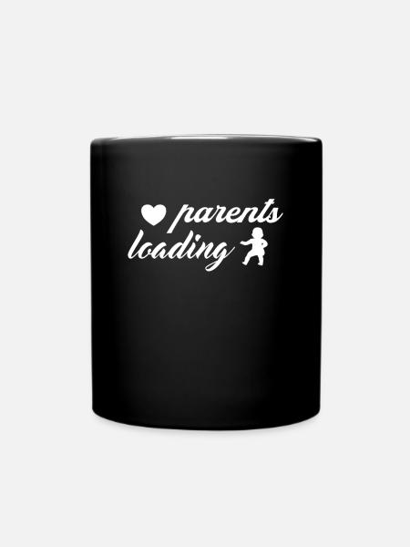 Werdende Eltern, parents loading - Tasse einfarbig - Schwarz