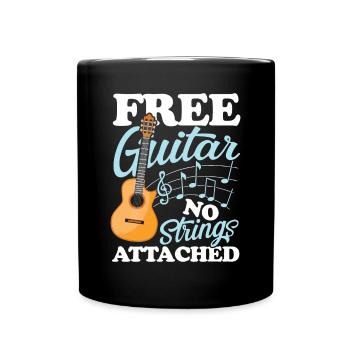 Guitar No Strings Attached - Tasse einfarbig - Schwarz - Vorne