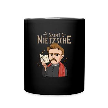 Heiliger Nietzsche Philosophie - Tasse einfarbig - Schwarz - Vorne