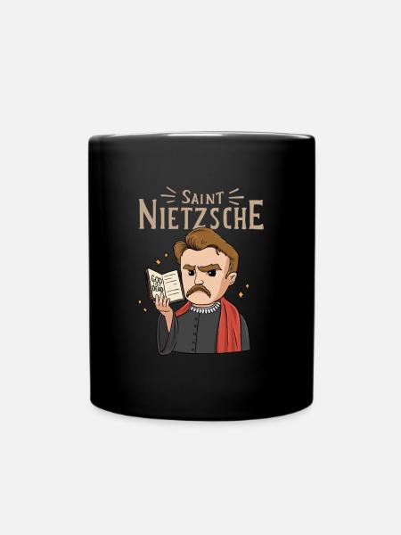 Heiliger Nietzsche Philosophie - Tasse einfarbig - Schwarz