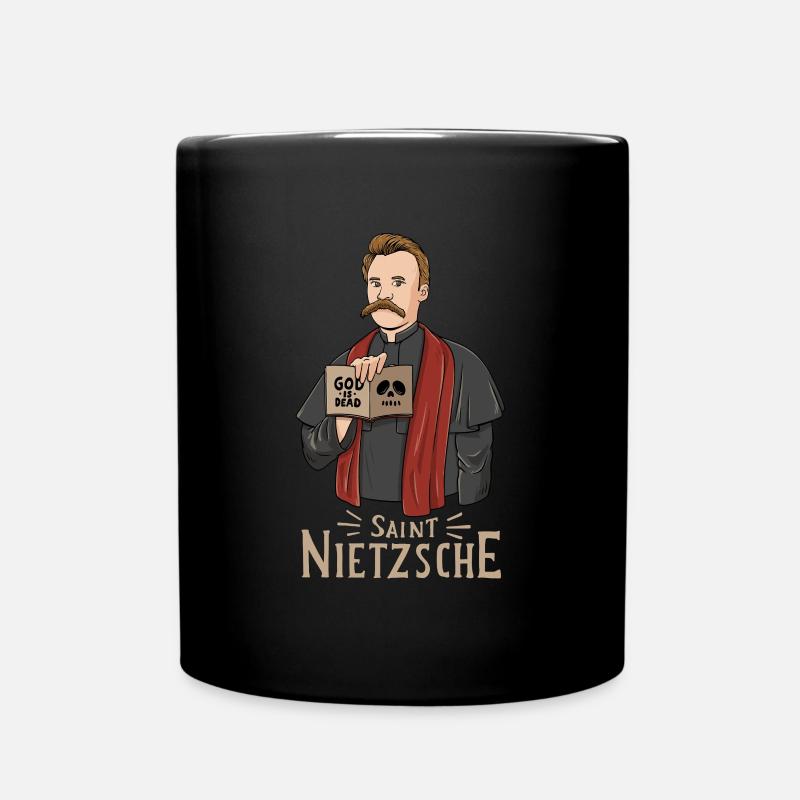 Heiliger Nietzsche Philosophie - Tasse einfarbig - Schwarz