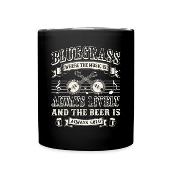 Witziges Bluegrass-Musiker-Design für - Tasse einfarbig - Schwarz - Vorne