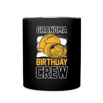 Grandma of the birthday team - Birthday building - Full Colour Mug - black - Front