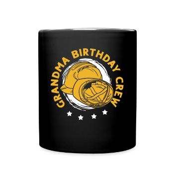 Grandma of the birthday team - Birthday building - Full Colour Mug - black - Front