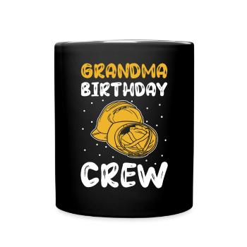 Grandma of the birthday team - Birthday building - Full Colour Mug - black - Front