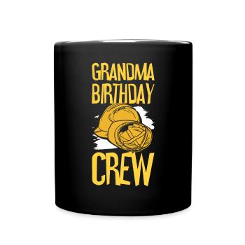 Grandma of the birthday team - Birthday building - Full Colour Mug - black - Front