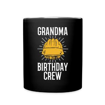 Grandma of the birthday team - Birthday building - Full Colour Mug - black - Front