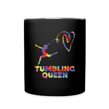 Tumbler Gymnast Girl Tumbler - Full Colour Mug - black - Front