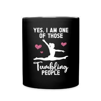 Tumbler Gymnast Girl Tumbler - Full Colour Mug - black - Front