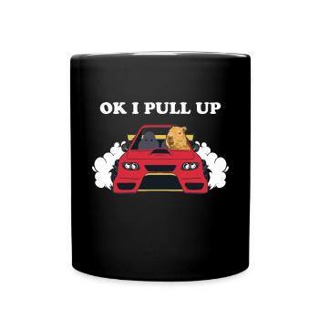 Ok I Pull Up Capybara In Car - Full Colour Mug - black - Front