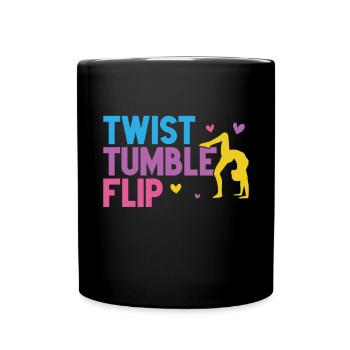 Tumbler Gymnast Girl Tumbler - Full Colour Mug - black - Front