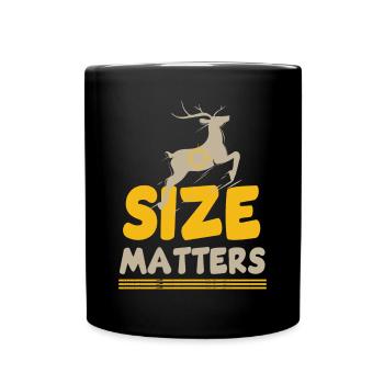 Jagen Jagdspruch & Jäger Geschenkidee - Tasse einfarbig - Schwarz - Vorne