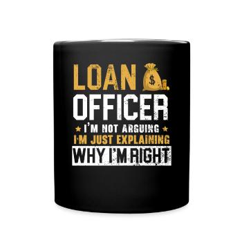 Credit Officer Job Profession Debt Loan Officer - Full Colour Mug - black - Front