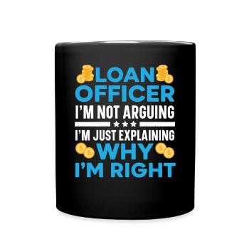 Credit Officer Job Profession Debt Loan Officer - Full Colour Mug - black - Front
