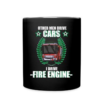 Firefighter Firefighter Fire Engine Profession Gift - Full Colour Mug - black - Front