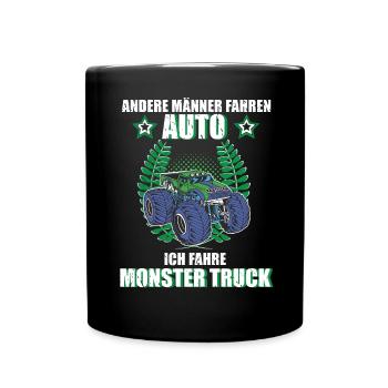 Monstertruck Fahrer Auto Motorsport Tuning  - Tasse einfarbig - Schwarz - Vorne