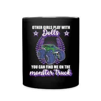 Monster Truck Girl Monster Truck Cadeau - Mug uni - noir - Devant