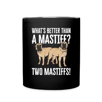 Mastiff Dog Old English Mastiff - Full Colour Mug - black - Front
