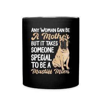Mastiff Hund Old English Mastiff - Tasse einfarbig - Schwarz - Vorne