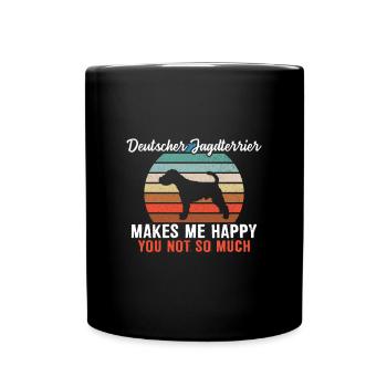 Jagdterrier makes me happy you not so much - Full Colour Mug - black - Front